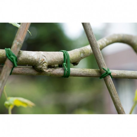 Lien souple de tuteurage PVC vert 50 mètres
