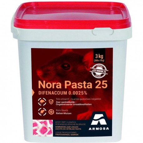 Raticide Clac Nora Pasta 25 seau de 300x10gr
