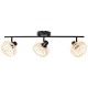 NORAH 3 x spot E27 noir/bois
