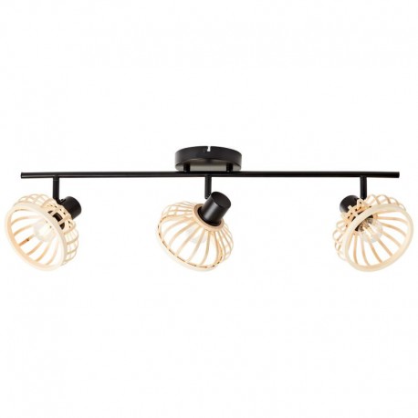 NORAH 3 x spot E27 noir/bois