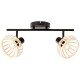 NORAH 2 x spot E27 noir/bois