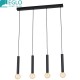 CORTENOVA Suspension 4 x E27 acier noir