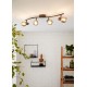 Barre 4 spots E14 POLLICA noir/cuivre