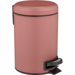 Poubelle à pédale WENKO Leman vieux rose 3L