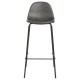Chaise de bar simili gris Nelson
