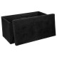 Coffre / banc / pouf pliable velours noir