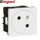 Prise simple 2P+T LEGRAND Mosaic blanc