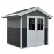 Abri en bois composite Lucca gris foncé/clair 279x279cm