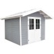 Abri en bois composite Lucca gris foncé/clair 279x279cm