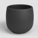 Cache-pot rond céramique HEMERA 20 anthracite