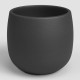 Cache-pot rond céramique HEMERA 33 anthracite