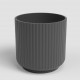 Cache-pot rond céramique LUNA 21 anthracite