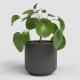 Cache-pot rond céramique LUNA 25 anthracite