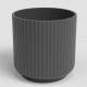 Cache-pot rond céramique LUNA 25 anthracite