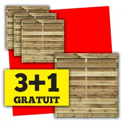 Ecran en bois droit AMBLY 3+1 GRATUIT