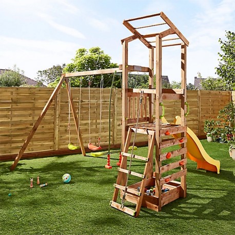 Portique en bois FILOT avec tour et toboggan