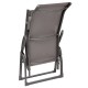 Chaise longue alu MARBELLA toile noisette