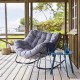 Fauteuil à bascule RIGA gris