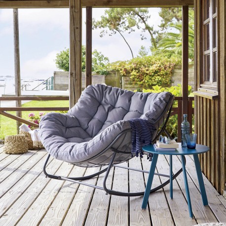 Fauteuil à bascule RIGA gris