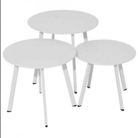 Table basse MASAI blanc 50cm