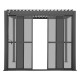 Portes coulissantes graphites pour pergola ELISA 360 cm