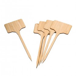 Set de 5 étiquettes en bambou pour jardin