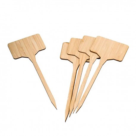 Set de 5 étiquettes en bambou pour jardin