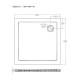 Receveur de douche de luxe 90x90