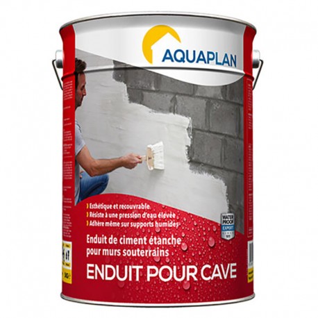 Enduit pour cave AQUAPLAN 5 Kg blanc