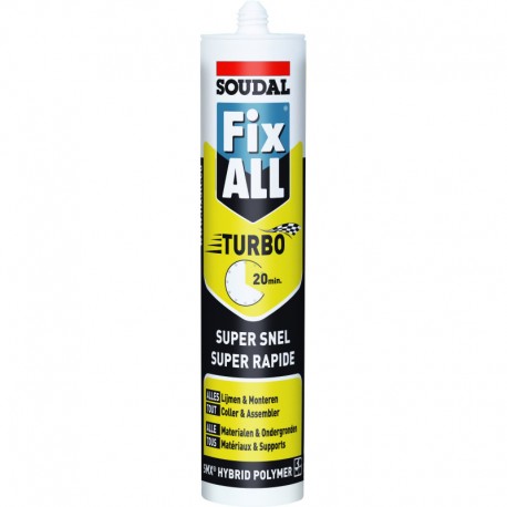 SOUDAL tube mastic colle Fix all turbo blanc 290ml