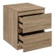 Chevet 2 tiroirs effet bois naturel