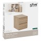 Chevet 2 tiroirs effet bois naturel