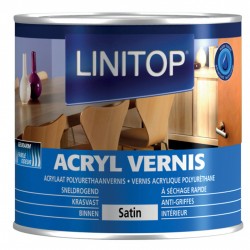 LINITOP vernis acryl. polyur. bois intérieur satin 0,25 L