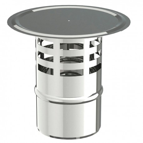 Chapeau inox 80 mm