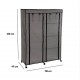 Garde-robe en tissu 168x120x50