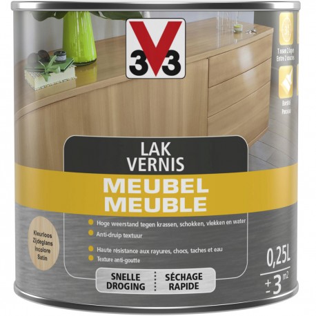 V33 vernis meuble incolore satin 0,25 L