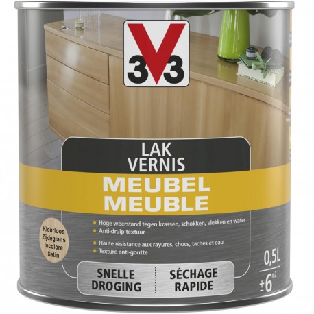 V33 vernis meuble incolore satin 0,50 L