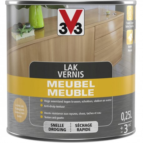 V33 vernis meuble chêne clair satin 0,25 L