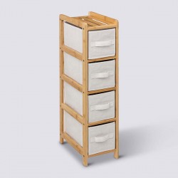 Etagère étroite 5 étages en bambou