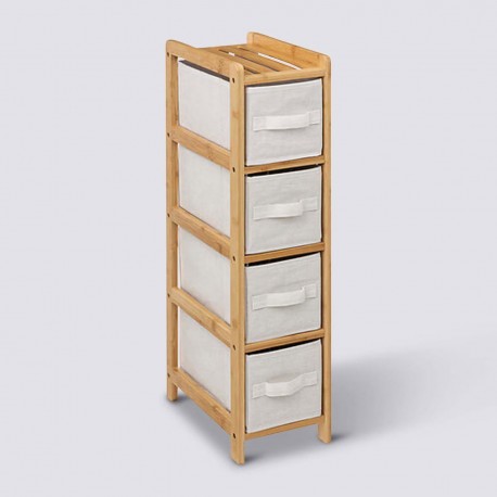 Etagère étroite 5 étages en bambou