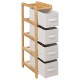 Etagère étroite 5 étages en bambou