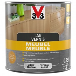 V33 vernis meuble chêne moyen satin 0,25 L