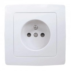 Prise encastrée avec terre PROFILE blanc