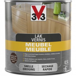 V33 vernis meuble chêne foncé satin 0,5 L