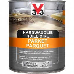 V33 huile cire parquet blanc mat 1 L
