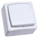 Interrupteur unipolaire apparent ECO blanc