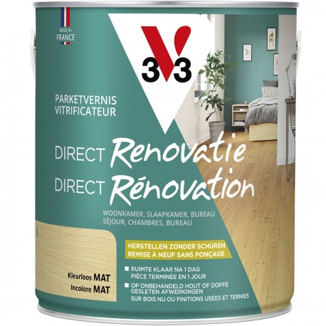 V33 vitrificateur parquet incolore mat 2,5 L