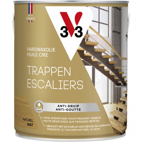 V33 huile-cire escaliers incolore mat 2,5 L