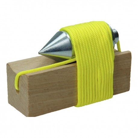 Fil à plomb 300 Gr sur bloc bois