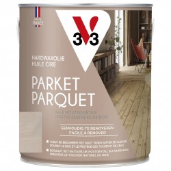 V33 huile-cire parquet gris patiné mat 2,5 L